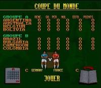 une photo d'Ã©cran de World Cup Striker sur Nintendo Super Nes